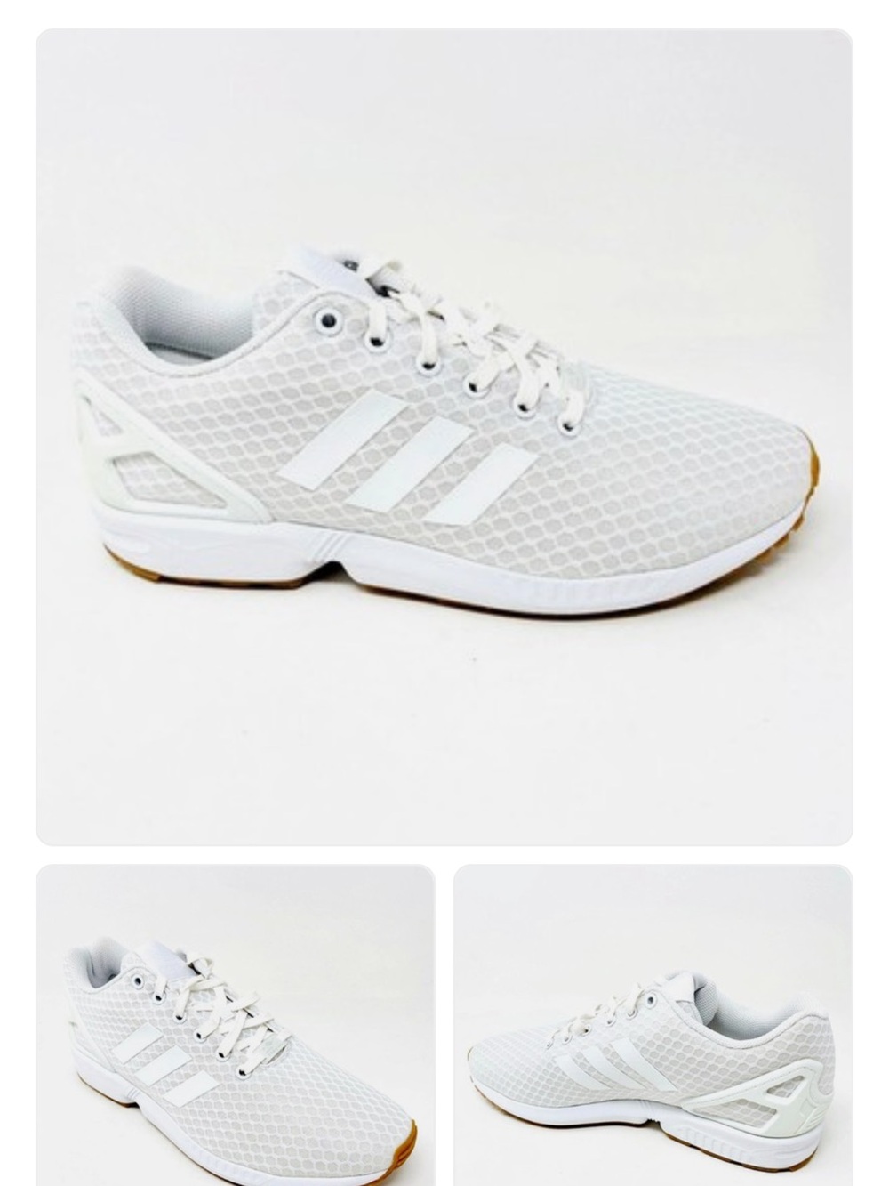 adidas Women's White Mesh Athletic Sneakers 7.5-8